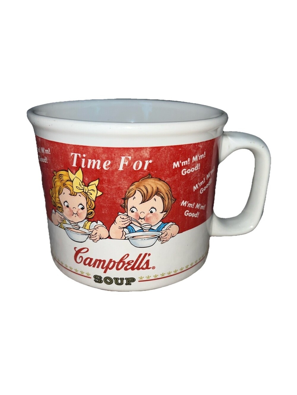 Vintage 1998 Time For Campbell's Soup 14 oz Campbell Coffee Mug M’m! M’m! Good!